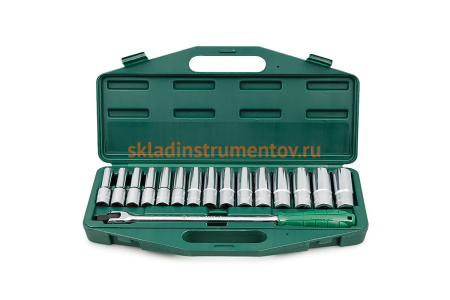 Набор торцевых головок удлиненных (10-24 мм; 1/2"; 16 шт.) Hans 4615MG