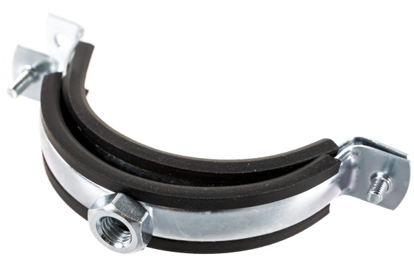 Сантехнический хомут для труб 87-94 3" СИБРТЕХ  резин упл, шпилька+дюбель 48171
