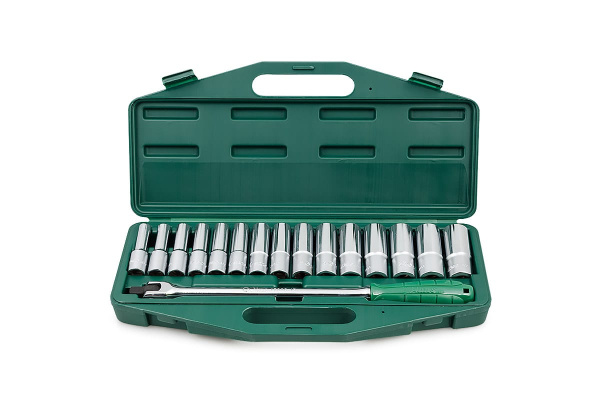 Набор торцевых головок удлиненных (10-24 мм; 1/2"; 16 шт.) Hans 4615MG