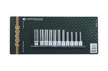 Набор головок 3/8", Е4-Е18, глубокие, 11 шт. FORCE 3112