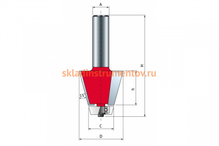 Фреза фасочная по Кориану (35.6х25.4 мм; хвостовик 12 мм) FREUD PRO 85-00912