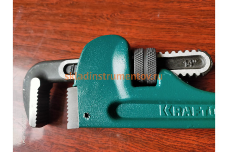 Трубный разводной быстрозажимной ключ Kraftool тип Rigit Cr-Mo губки высокотехнологичный Al корпус 2"/350 мм 2728-35_z01