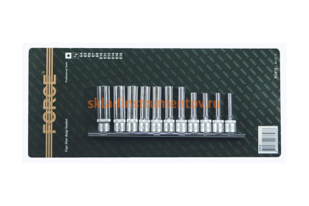 Набор головок 3/8", Е4-Е18, глубокие, 11 шт. FORCE 3112