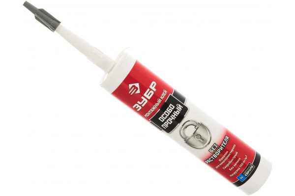 Монтажный клей ЗУБР КМ 300 Эксперт особопрочный без растворителей 300мл 41338