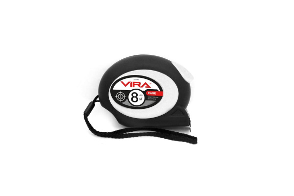 Рулетка с автоматическим стопором 8мх25мм Vira 100045