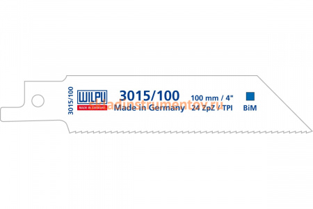 Полотно по металлу 3015/100 Bi-metall (5 шт; 100х19х0.9 мм; 80 мм; 24 TPI) WILPU 1421000005