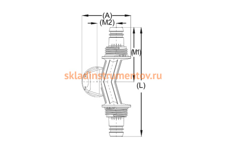 Тройник переходной со смещением (16х16 мм; 1/2") для трубопровода Зубр 51504-16-1/2-16
