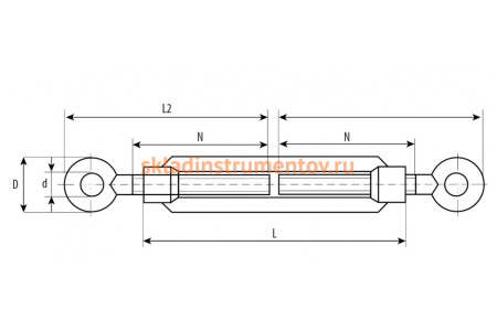 Талреп ЗУБР DIN 1480 кольцо-кольцо М10 1 шт кованая натяжная муфта оцинк. Проф. 304376-10 Талреп ЗУБР DIN 1480 кольцо-кольцо М10 1 шт кованая натяжная муфта оцинк. Проф. 304376-10