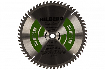 Диск пильный Industrial Дерево (260x30 мм; 60Т) Hilberg HW260