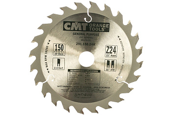 Диск пильный по дереву (150х20х1,4/2,4 мм; Z24) CMT 291.150.24H