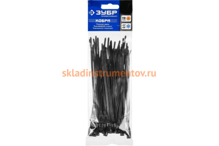 Кабельные стяжки ЗУБР КОБРА черные, нейлоновые 30935-76-280