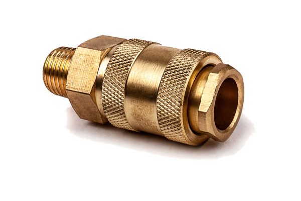 Разъем 1/4 внешняя резьба - EURO мама, латунь AV Steel AV-700303