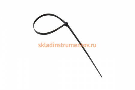 Хомуты-стяжки СИБИН черные ХС-Ч, 2.5 х 200 мм, 100 шт, нейлоновые, 3788-25-200