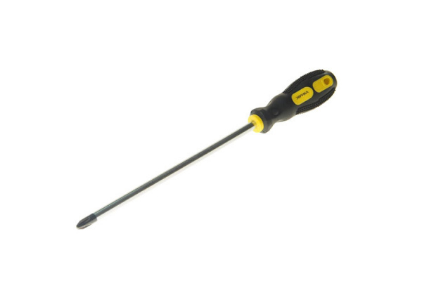 Крестовая отвертка PH3х200мм 8мм магнитная с противоскользящей ручкой ЭВРИКА ER-7DH-15