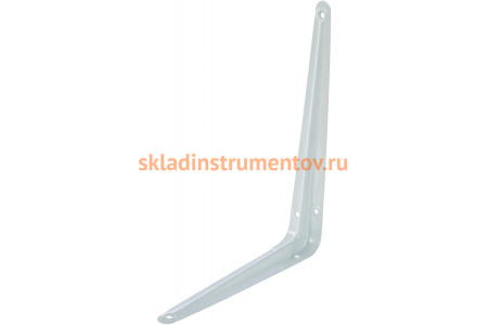 Угловой кронштейн с ребром СИБРТЕХ 200х250 мм белый 93953