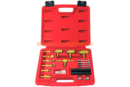 Комплект переходников для обслуживания топливных систем впрыска азиатских автомобилей, кейс, 19шт МАСТАК 120-03019C