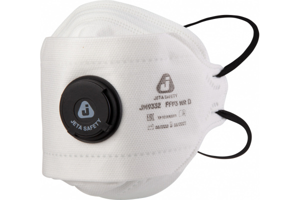 Фильтрующая складная полумаска с клапаном выдоха Jeta Safety JM9332 10 шт/уп
