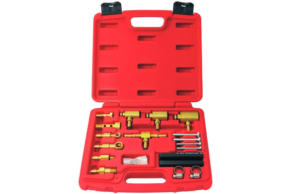 Комплект переходников для обслуживания топливных систем впрыска азиатских автомобилей, кейс, 19шт МАСТАК 120-03019C