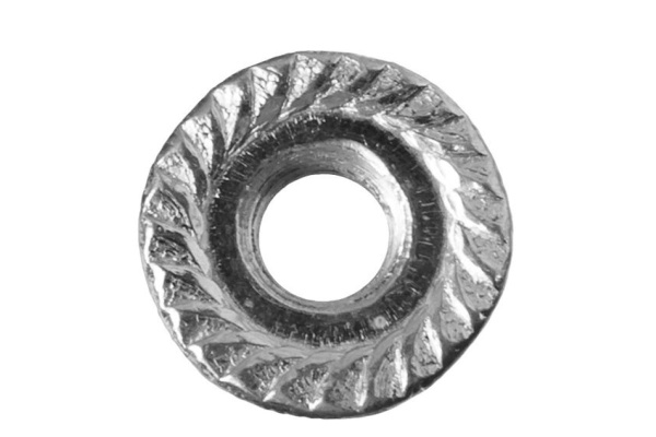 Гайка с фланцем ЗУБР DIN 6923, M6, 5 кг, (примерно 1600 шт.) кл. пр. 8, оцинкованная 303630-06