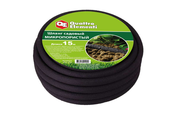 Шланг садовый сочащийся (1/2"; 15 м) QUATTRO ELEMENTI 241-222