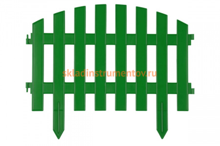 Декоративный забор GRINDA АР ДЕКО 28х300 см, зеленый 422203-G