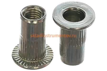 Заклепка резьбовая стальная цилиндрическая с насечкой (50 шт; М3; стандартный борт) MESSER 211103S-50