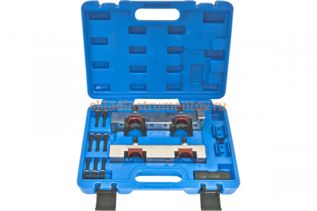 Набор фиксаторов для обслуживания двигателей Mercedes-Benz, 15 предметов, в кейсе ЭВРИКА ER-86920