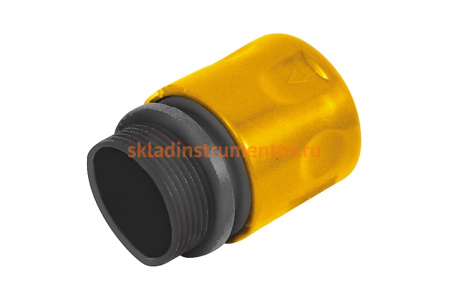 Соединитель пластиковый с внешней резьбой 3/4" КУРС 76425