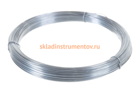 Стальная проволока СИБРТЕХ 50 м, оцинкованная, термообработанная 0,8 мм 84905