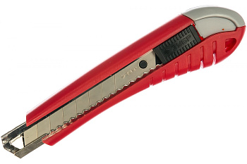 Нож с выдвижным сегментированным лезвием 18мм Зубр МАСТЕР 09163