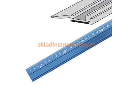 Нескользящая линейка Shinwa 60 см, синяя М00009176