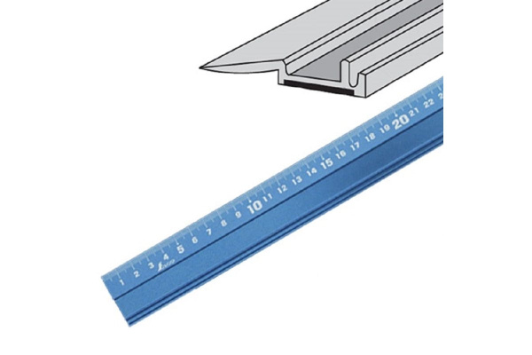 Нескользящая линейка Shinwa 60 см, синяя М00009176