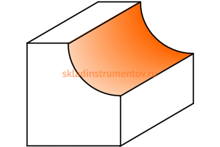 Фреза кромочная галтельная (38.1x15.5 мм; R 12.7 мм; S 12 мм) CMT 937.850.11