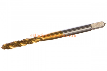 Метчик M4x0,7 HSS M2 TiN спиральный ПрофОснастка №411 арт. 50221011