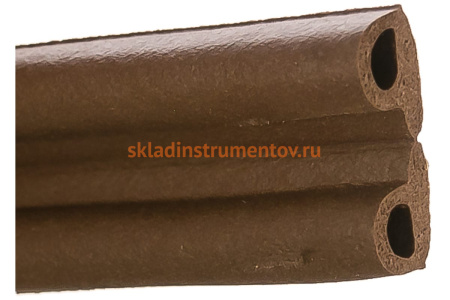 Уплотнитель СИБРТЕХ, 12 м, профиль P, коричневый, 93946