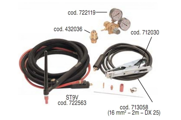 Набор принадлежностей TIG для инверторов BlueWeld 801097
