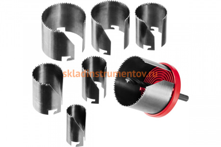 Пила кольцевая наборная Мастер (7 полотен; 26-63 мм; 42 мм) по дереву Зубр 29593-H7-42