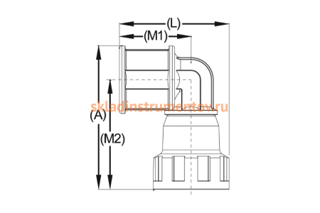 Переходник угловой "ШиреФит" (20 мм; 1/2") для трубопровода Зубр 51484-20-1/2