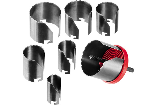 Пила кольцевая наборная Мастер (7 полотен; 26-63 мм; 42 мм) по дереву Зубр 29593-H7-42