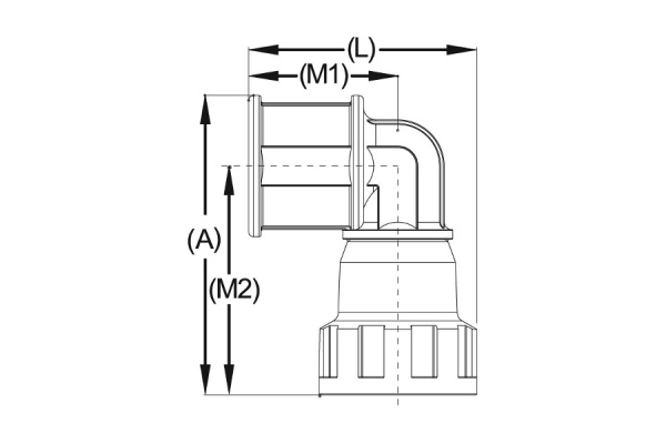 Переходник угловой "ШиреФит" (20 мм; 1/2") для трубопровода Зубр 51484-20-1/2