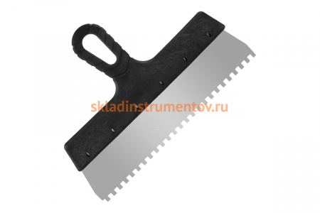 Фасадный зубчатый шпатель (300 мм, зуб 6x6 мм) РемоКолор 12-1-300