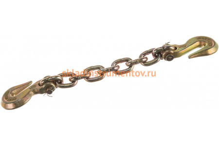 Тяговая цепь с крюками для слесарных работ WIEDERKRAFT соединитель цепей, 6 т длина 45 см WDK-0504 Тяговая цепь с крюками для слесарных работ WIEDERKRAFT соединитель цепей, 6 т длина 45 см WDK-0504