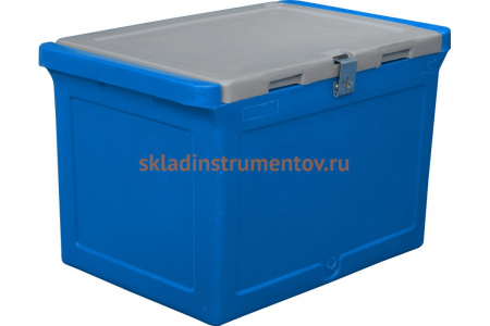 Контейнер 645х405х420 мм синий с крышкой ТАРА 01319