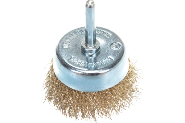 Кордщетка чашеобразная латунная для дрели 63 мм, в блистере ROCKFORCE RF-BCR025