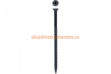 Универсальные оксидированные саморезы по дереву и металлу Зубр PH2 4,8x90 мм 6 шт. 4-300016-48-090