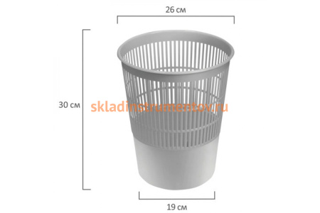Корзина для бумаг BRAUBERG сетчатая, 14 литров, серая 237004 Корзина для бумаг BRAUBERG сетчатая, 14 литров, серая 237004