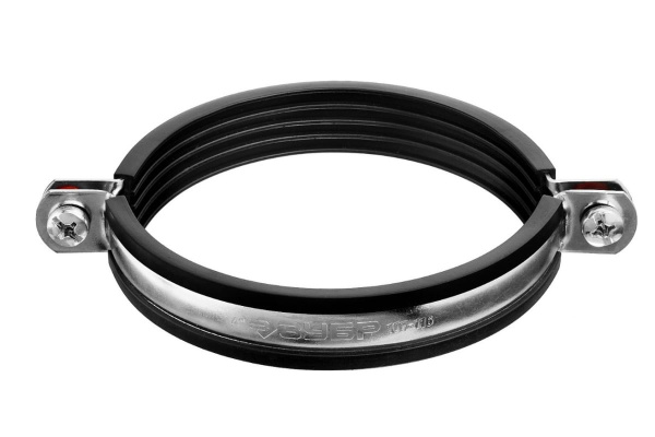 Трубный хомут с гайкой ЗУБР 3/8", 10 штук, оцинкованный 37850-15-19