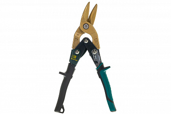 Ножницы по твердому металлу, двойная рычажная передача, Cr-Mo, титановое покрытие, двухкомпонентная ручка, левые, 250мм KRAFTOOL TITAN 2327-L