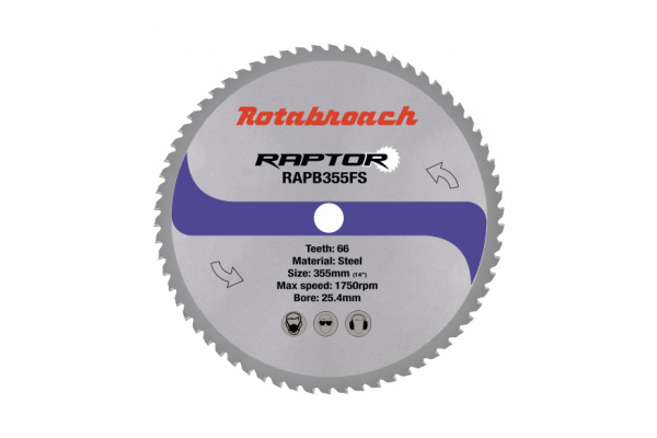 Диск пильный по металлу RAPB355FS (355х25.4 мм; 66T) Rotabroach КБ003164