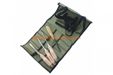 Набор долот ПЕТРОГРАДЪ 6, 8, 10, 16 мм в сумке-скрутке М00015811